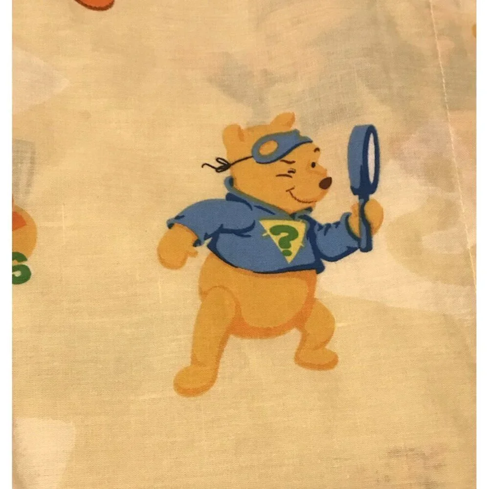 Disney Vtg WINNIE THE POOH/TIGGER Two 40x64” Curtain Panels 
